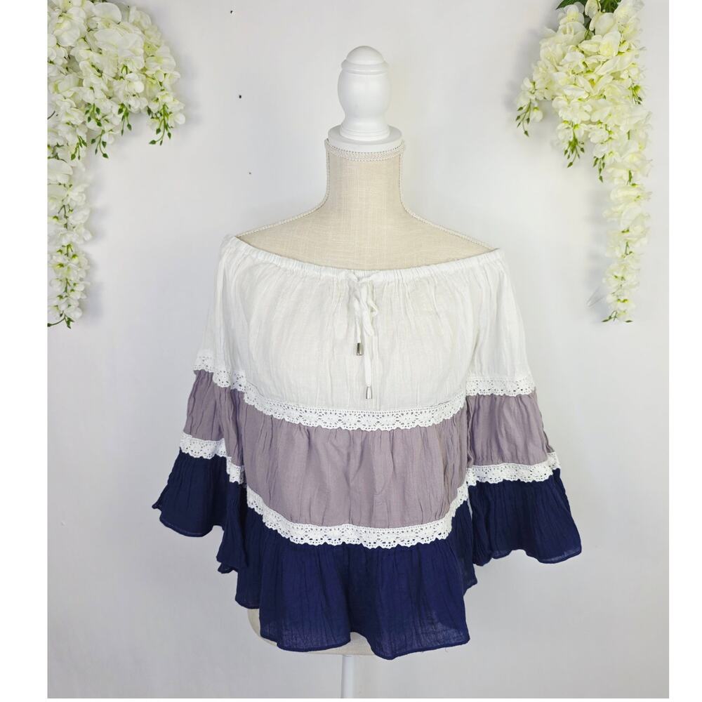 Alice & Trixie Off Shoulder Blouse Small Boho Festival Lace Cottagecore Fairy - Picture 2 of 13